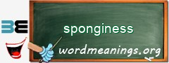 WordMeaning blackboard for sponginess